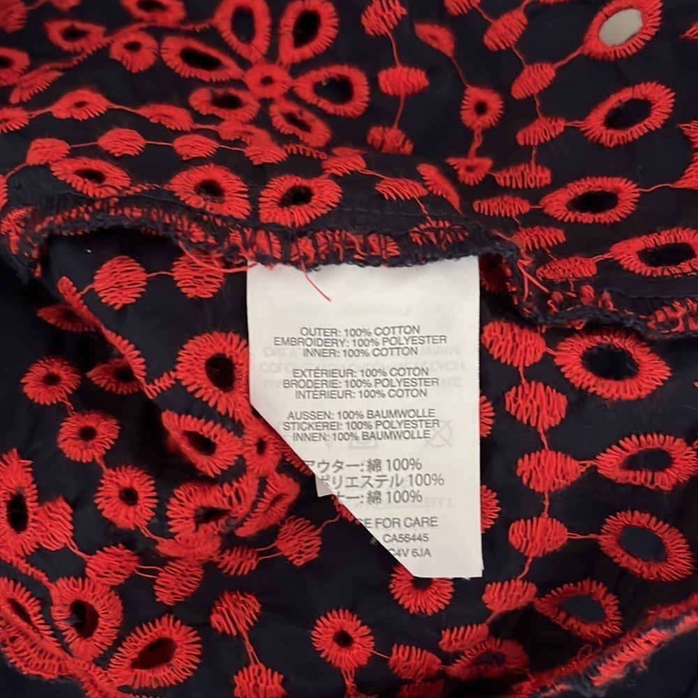 NWT J. Crew Embroidered Eyelet bell sleeve dress Sz XS Sm​ - Picture 6 of 10